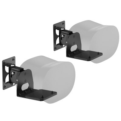 Chunxiao Speaker Mount for Sonos Era 300 Wall Mount Black -Tilt +15/-30 & Swivel 30 Adjustable Wall Bracket for Era 300 Wall Mount with Cable Management for Surround Sound, 2 Pack