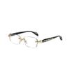 Oversized Rimless Blue Light Glasses - Unisex Eyewear, Anti-Fatigue, Clear Lens for Office, Computer, Reading & Daily Use (Gold) view 1
