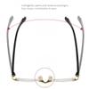Oversized Rimless Blue Light Glasses - Unisex Eyewear, Anti-Fatigue, Clear Lens for Office, Computer, Reading & Daily Use (Gold) view 4