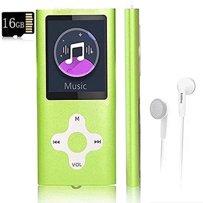 Mp3 Player,Music Player with a 16 GB Memory Card Portable Digital Music Player/Video/Voice Record/FM Radio/E-Book Reader/Photo Viewer/1.8 LCD