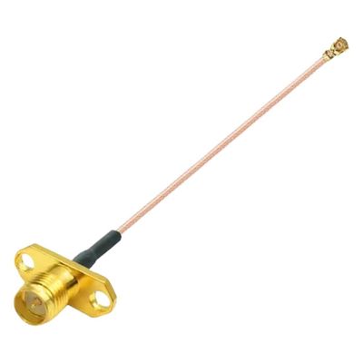 bodateng LIHUA RP SMA Female 2-Hole Panel Inner Pin to U.FL RG178 Cable Ja-ck Connectors Adapter(20cm)