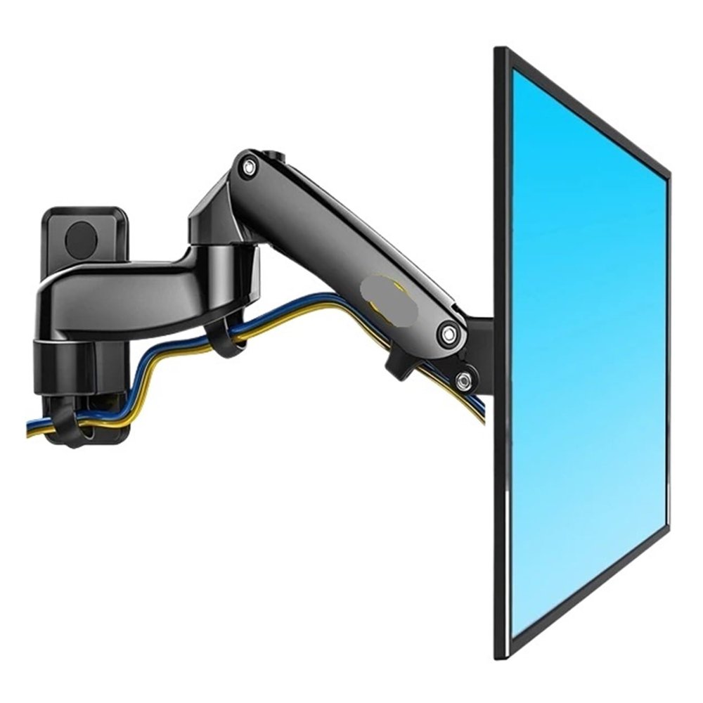NZXEDVHU aluminum alloy 360 degree 17"-27" monitor stand gas spring arm LED LCD TV wall-mounted load bearing 2-7 kg(Black)