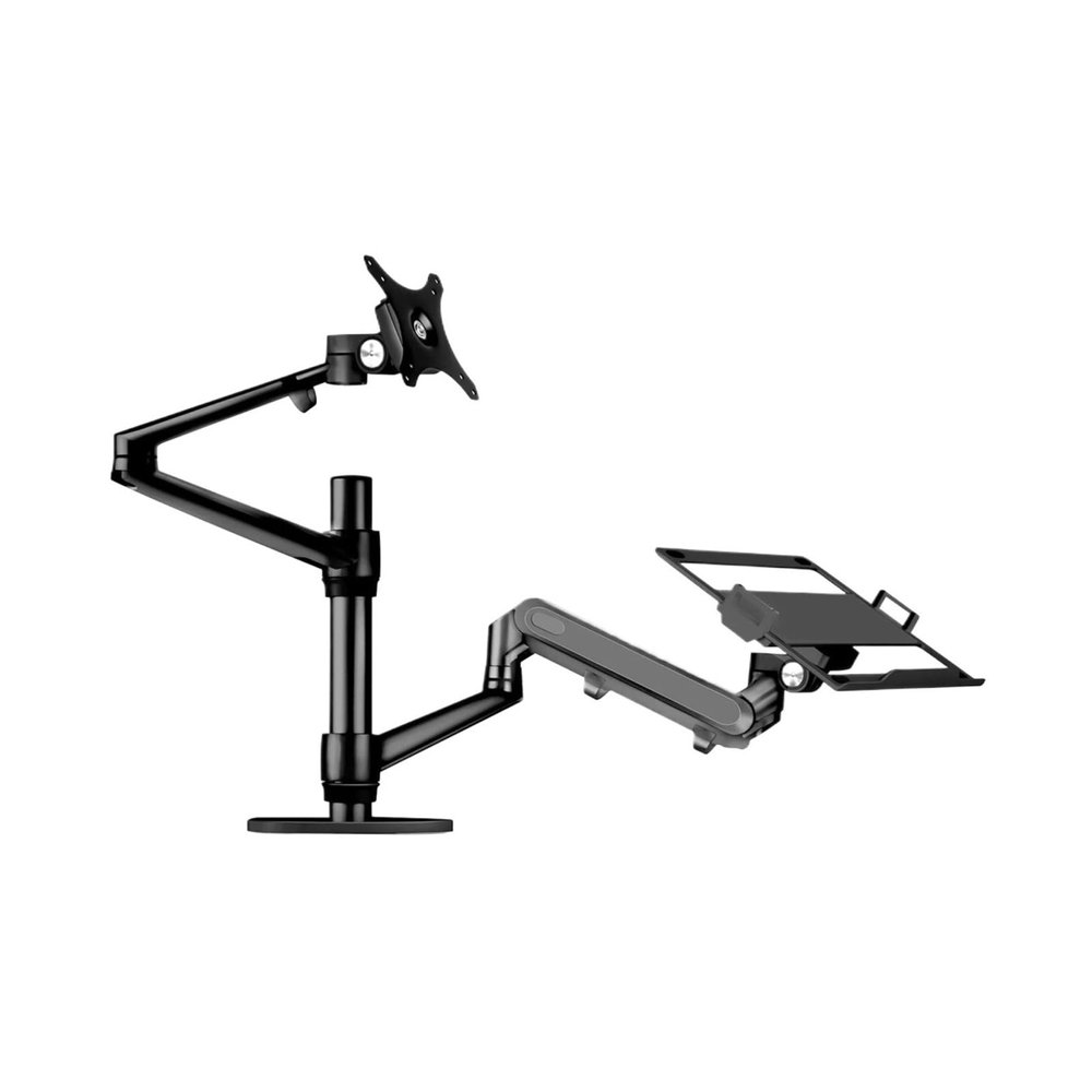 NZXEDVHU OL-3L PRO Aluminum Height Adjustment Desktop 17-32 Inch Monitor Mounting Gas Spring Arm + 12-17 Inch Laptop Stand Full Movement(OL-3L-PRO-B)