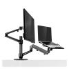 NZXEDVHU OL-3L PRO Aluminum Height Adjustment Desktop 17-32 Inch Monitor Mounting Gas Spring Arm + 12-17 Inch Laptop Stand Full Movement(OL-3L-PRO-B) view 2