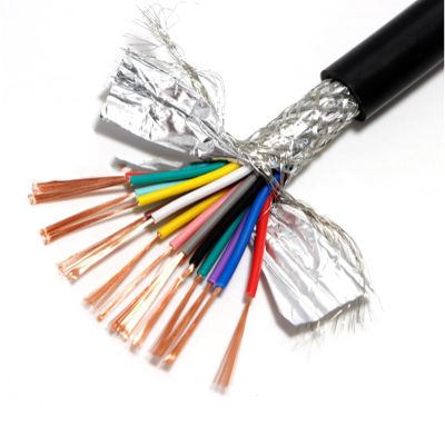 ACFFVBW Coiled Extension Cord, Double Layer Shielded Cable Pack of Multiple Cores 18-26 AWG 2-24 Core Pure Copper PVC Sheath(14cores,26AWG 0.15mm 10m)