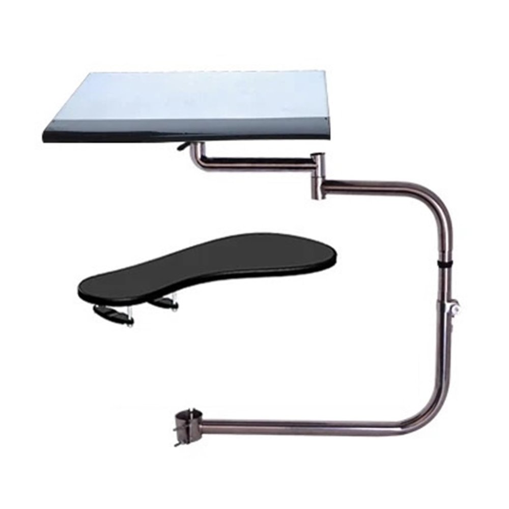 NZXEDVHU OK010 Full-motion chair shaft clamp keyboard bracket + chair arm clamp elbow wrist support mouse pad armrest(Silver)