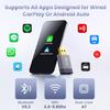 2025 Mini Wireless CarPlay Adapter for iPhone & Android Auto, Easy to Use Bluetooth Dongle with Fast Stable Connection, Converts Wired to Wireless Car Play Adapter, for 2016+ Vehicles with USB-A/C view 3