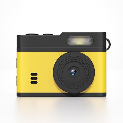 Diydeg Mini Keychain Camera, 0.96in 1080P 12MP Retro Digital Camera with LED Flash Light, Colorful Screen, Vintage Action Micro Video Camcorder, Portable (Black Yellow)