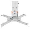 White Projector Stand Suitable for Flat or sloped Ceilings, Height Adjustable and Retractable in Length view 1