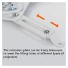 White Projector Stand Suitable for Flat or sloped Ceilings, Height Adjustable and Retractable in Length view 3
