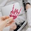 3Pcs Rock Skeleton Sticker Gifts Funny Gothic Anatomy Stickers Skeleton Hand Rock Sign for Music Lovers and Halloween Fans Car Decal for Laptop Water Bottle Guitar Phone Case view 2