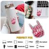 3Pcs Rock Skeleton Sticker Gifts Funny Gothic Anatomy Stickers Skeleton Hand Rock Sign for Music Lovers and Halloween Fans Car Decal for Laptop Water Bottle Guitar Phone Case view 4