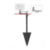 360 Degree PTZ Rotating Projector Stand Tripod Light Clamp Table with 1/4 Inch Fixture for Ring Light Camera(No tray) view 2