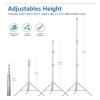 2.9M Tripod Super Stable Large Tripod Foldable Light Stand Lift Stand Wheels Stainless Steel(with Wheels) view 2