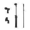 Flexible Stage Microphone Stand Tripod Floor Standing Microphone Stand Stand Up to 190cm Black view 4