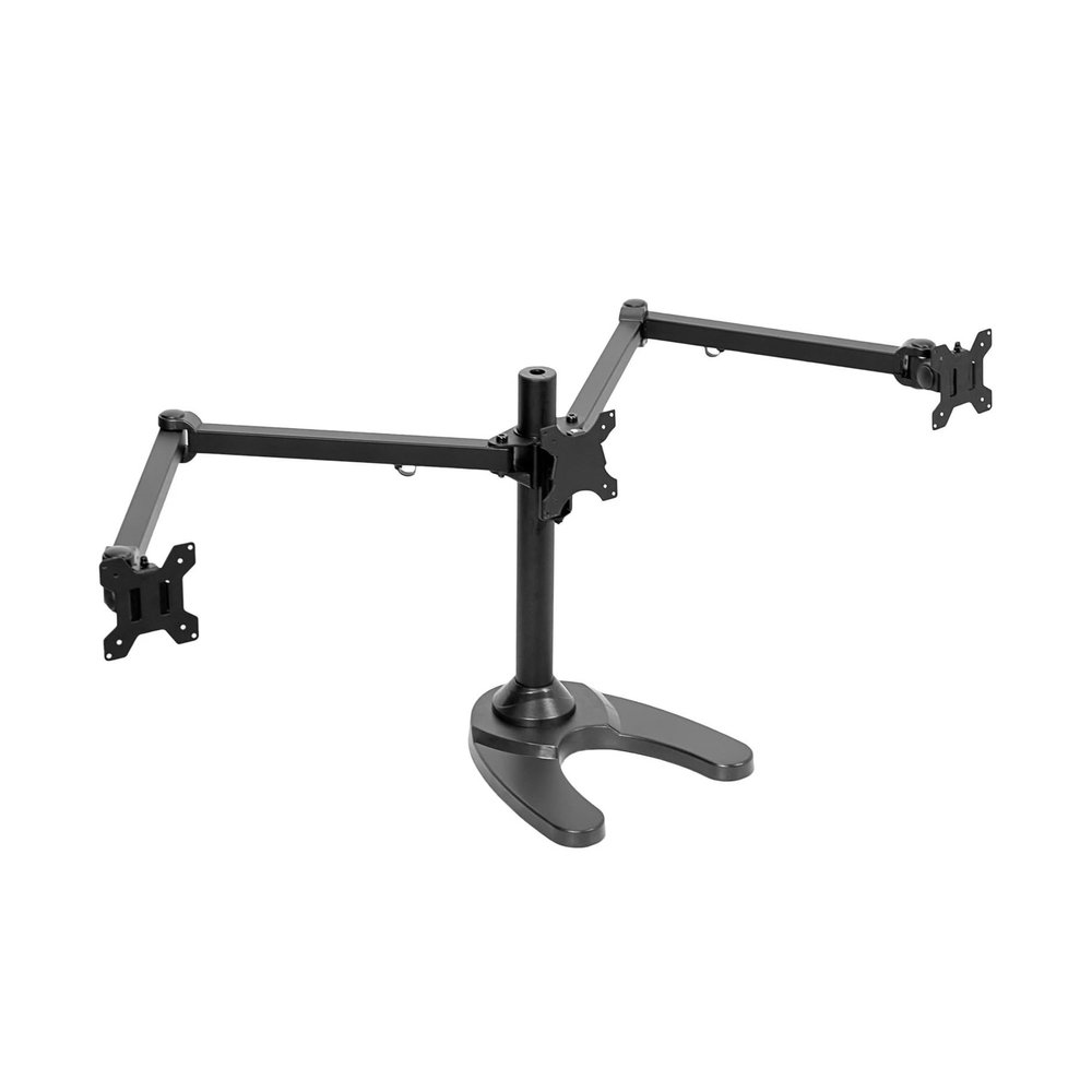 YTMJPQQJI Triple Monitor Desk Stand Freestanding Adjustable 3 Screens Up to 32 Inches