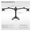 YTMJPQQJI Triple Monitor Desk Stand Freestanding Adjustable 3 Screens Up to 32 Inches view 2