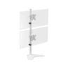 BEGWVDJTP White Dual LCD Monitor Vertical Stand Mount, Fits 2 Extra Wide up to 34 Inches view 1