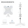 BEGWVDJTP White Dual LCD Monitor Vertical Stand Mount, Fits 2 Extra Wide up to 34 Inches view 2