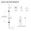 BEGWVDJTP White Dual LCD Monitor Vertical Stand Mount, Fits 2 Extra Wide up to 34 Inches view 4