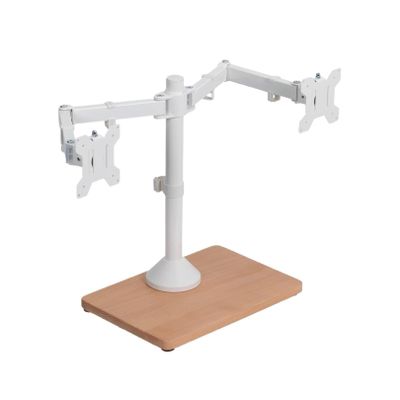 BEGWVDJTP Dual Monitor Adjustable Stand with Base, Suitable for Computer Screens Under 32 inches -