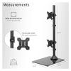 BEGWVDJTP Dual Monitor Vertical Stand with Glass Base, Fits 2 Ultra-Wide Screens up to 34 Inches view 2