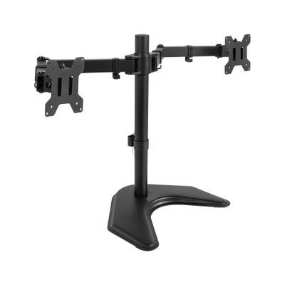 YTMJPQQJI Black Dual Monitor Desktop Stand, can Hold up to 32-inch Screen
