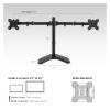 YTMJPQQJI Black Dual Monitor Desktop Stand, can Hold up to 32-inch Screen view 2