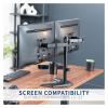 YTMJPQQJI Black Dual Monitor Desktop Stand, can Hold up to 32-inch Screen view 3