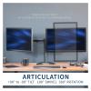 YTMJPQQJI Black Dual Monitor Desktop Stand, can Hold up to 32-inch Screen view 4
