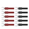 10PCS 6MM Insulated Fork Spade U-Type Wire Connector Electrical Crimp Terminal Copper Banana Socket 4mm J.20016(5 red 5 Black) view 2