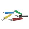 10PCS 6MM Insulated Fork Spade U-Type Wire Connector Electrical Crimp Terminal Copper Banana Socket 4mm J.20016(5 red 5 Black) view 3