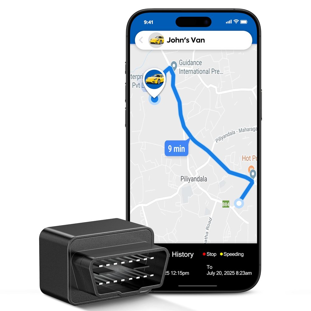 GPS Tracker for Vehicles, 4G LTE, Vehicle Location, Route History, Driving Alerts, Geo-Fence & Accident Notifications for Fleets & Family, OBD GPS Tracker with Phone App- Cancel Anytime ZT-50O