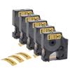 10pcs 12mm D1 Tape 45013 Compatible with LabelManager 160 280 and Similar Label Makers Works with 45010 45018 45024 Models COLOROP Label Tape(5PK Black on Gold) view 1