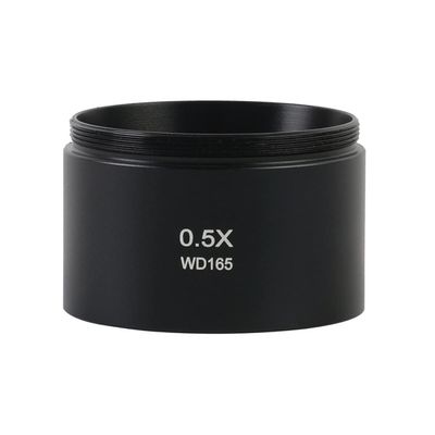 Lab Microscope Slides 0.3X 0.5X 0.7X 0.75X 1X 1.5X 2.0X Auxiliary Objective Lens for Zoom Stereo Microscope Thread 48mm Microscope Parts(0.5X WD165)