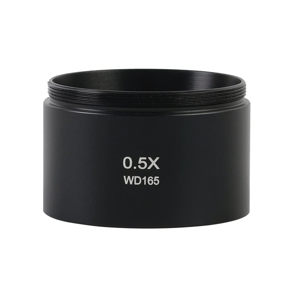 Lab Microscope Slides 0.3X 0.5X 0.7X 0.75X 1X 1.5X 2.0X Auxiliary Objective Lens for Zoom Stereo Microscope Thread 48mm Microscope Parts(0.5X WD165)