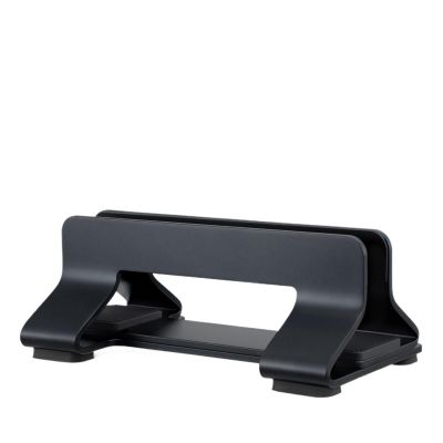 Vertical Tool-Free Adjustable Aluminum Laptop Stand Vertical Width from 0.35" - 1.6"(Black,1 Slot)