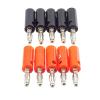 10pcs 4mm Audio Speaker Screw Banana Plugs Connectors Solderless Black Red Color Banana Plugs Connector(5pcs Red 5pcs Black) view 1