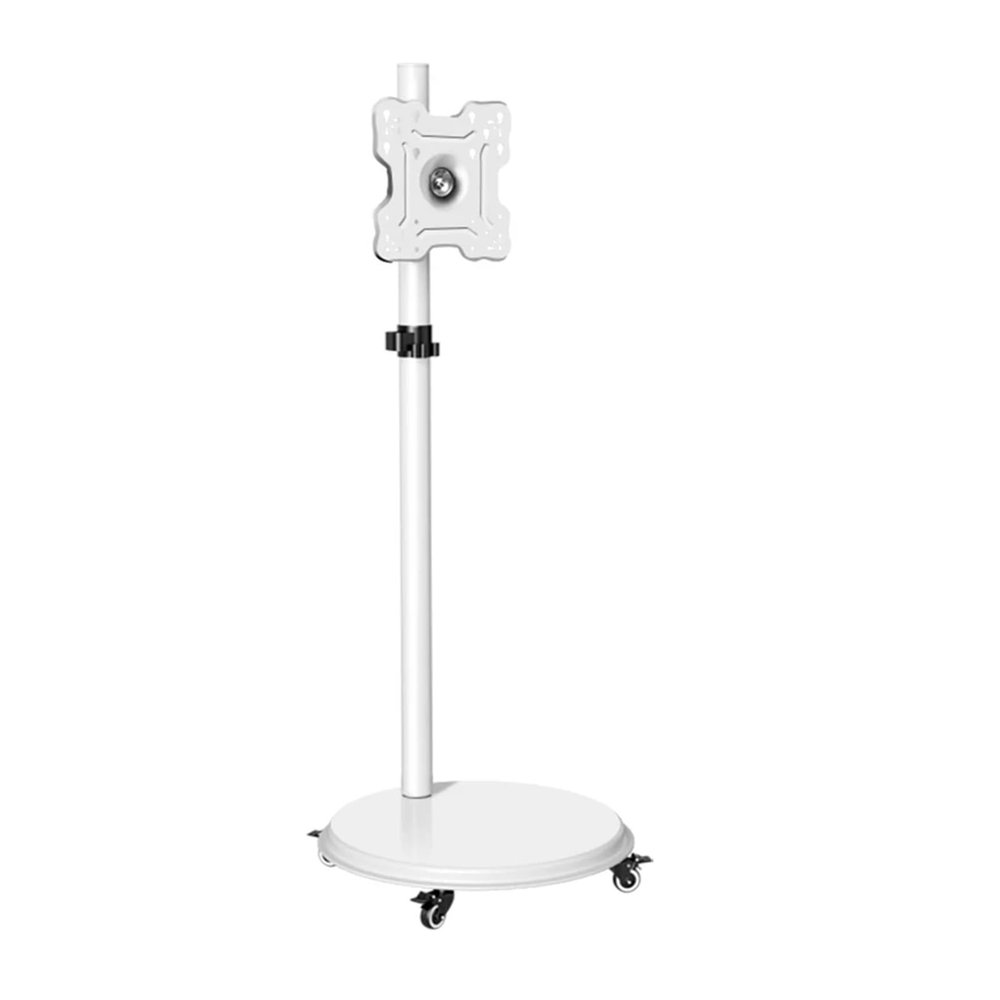 24-43 inch TV cart White Monitor Screen Lift Rolling mounting Bracket Trolley LED LCD Low Height