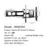 50-80 inch TV Wall Mount Bracket Angle Adjustable 4 arms Stronger TV Mount up to 80 kg  100 * 100~600 * 400(WMX004) view 2
