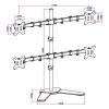 Desktop Stand Full Motion 360 Degree 4 Screen Monitor Stand 10"-24" LCD LED Monitor Mounting Arm Each Head Load Capacity 8kg view 2