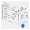 EML403X Full Motion 17"-40" LED LCD TV Wall Mount 360 Degree Rotation Swivel Tilt Monitor Stand Arm Bracket Wall Mount 200mm view 2