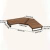 Vpswekans Solid Wood Corner Monitor Stand, Space Saving Laptop Stand with Metal Legs, Monitor Riser for Desktop Computer, Office Desk Accessories(Natural,Small) view 2