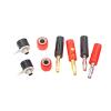 10Pcs Audio Speaker Screw Banana Gold Plate Plugs Connectors 4mm Black Red Golden(10PCS Black Golden) view 1