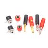10Pcs Audio Speaker Screw Banana Gold Plate Plugs Connectors 4mm Black Red Golden(10PCS Black Golden) view 3