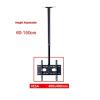 360 Degree 60-2000mm Height Adjustable 37"-50" Ceiling TV Mount Bracket LED LCD Monitor Stand 400X400mm Load 25kgs(Height 1500mm) view 2