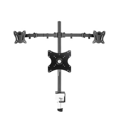 T902-B3 Full Motion 360 Degree 10"-27" Dual Monitor Desktop Stand + 32" Monitor Mounting Arm 12kg PC Stand Clamp Base