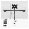 T902-B3 Full Motion 360 Degree 10"-27" Dual Monitor Desktop Stand + 32" Monitor Mounting Arm 12kg PC Stand Clamp Base view 2