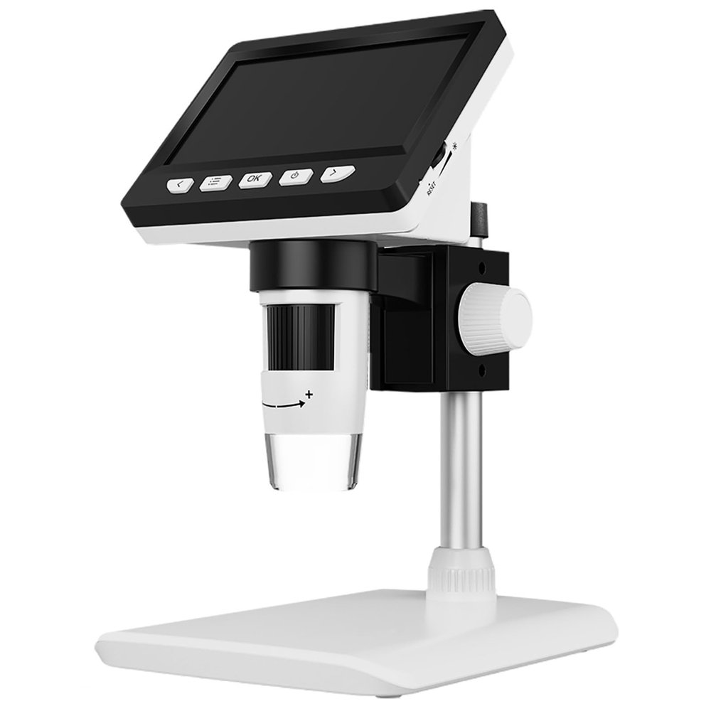 4.3 Inch IPS Digital Microscope, 50X-1000X Magnification, HD USB Electronics Microscope, for Repair, Coin, Jewelry Detection