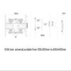 DL-U8 40"-80" 65" 70" Ultra Slim 61mm 6 Arm Telescopic 50kg Full Motion Wall Mount Arm Bracket Swivel Pivot view 4